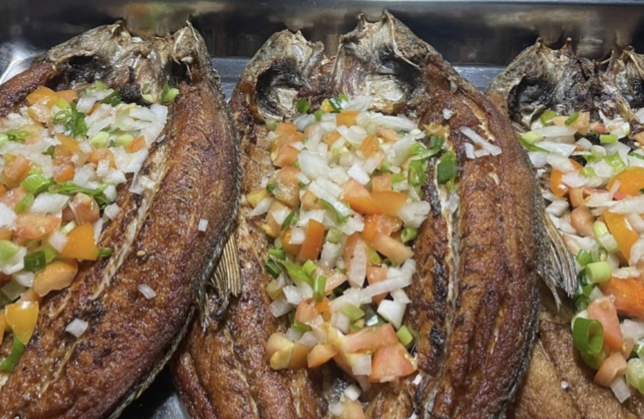 Daing Bangus with Veggies    